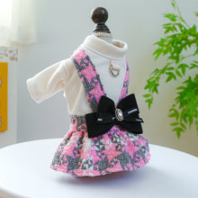 Load image into Gallery viewer, Tweed Pinafore Turtleneck Harness Dog Dress