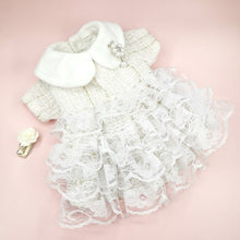 Load image into Gallery viewer, Mademoiselle Tweed Lace Ruffle Dog Dress