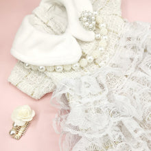 Load image into Gallery viewer, Mademoiselle Tweed Lace Ruffle Dog Dress