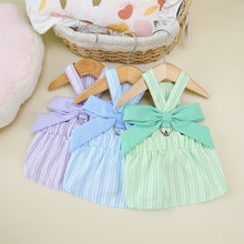 Load image into Gallery viewer, Stripe Bow Harness Dog Dress