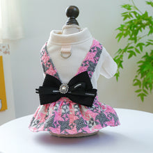 Load image into Gallery viewer, Tweed Pinafore Turtleneck Harness Dog Dress