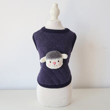 Load image into Gallery viewer, 3D Sheep Navy Quilted Puppy Vest