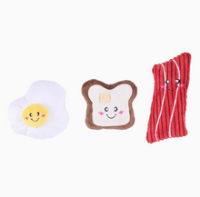 Load image into Gallery viewer, Zippy Paws - Miniz 3-Pack - Breakfast Foods