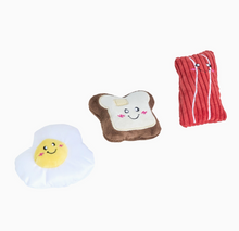 Load image into Gallery viewer, Zippy Paws - Miniz 3-Pack - Breakfast Foods