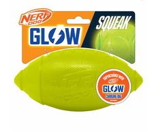 Load image into Gallery viewer, Nerf Dog Toys - Ultra Glow Classic Squeak Football 7in