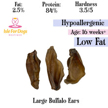 Load image into Gallery viewer, Natural Dog Treats - Large Buffalo Ear 1PC