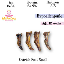 Load image into Gallery viewer, Natural Dog Treats - Ostrich Foot 1PC - Small
