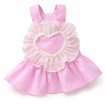 Load image into Gallery viewer, Pink Satin Heart Ruffle Dog Dress