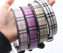 Load image into Gallery viewer, Metallic Tartan Plaid Dog Collar