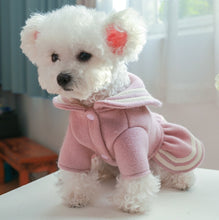 Load image into Gallery viewer, Sailor Collar Fleece Dog Dress