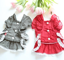 Load image into Gallery viewer, Tiered Ruffle Lace Dog Dress