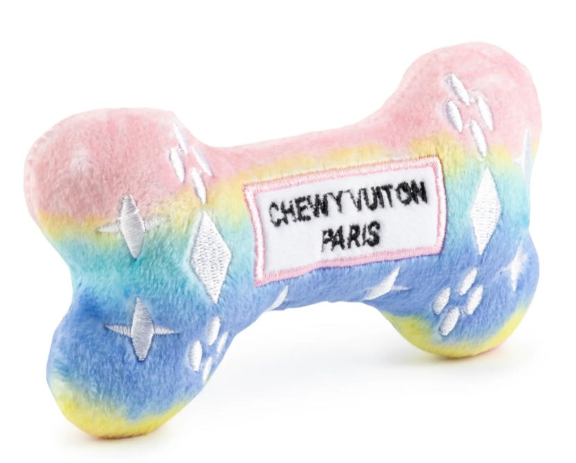 Chewy Vuiton Bone Dog Toy - Puppy Kisses