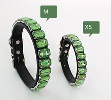 Load image into Gallery viewer, Triple Row Baguette Crystal Dog Collar