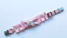 Load image into Gallery viewer, Pink Ruffle Crystal Heart Dog Collar