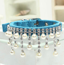 Load image into Gallery viewer, Rhinestone & Pearl Luxe Dog Collar