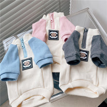 Load image into Gallery viewer, Colour Block Zip Collar Dog Sweatshirt