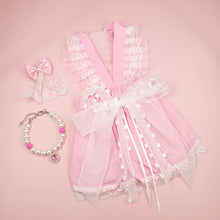 Load image into Gallery viewer, Pink Lace Dog Dress Gift Set