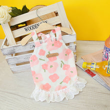 Load image into Gallery viewer, Bold Floral Sheer Lace Hem Dog Dress