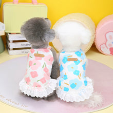 Load image into Gallery viewer, Bold Floral Sheer Lace Hem Dog Dress