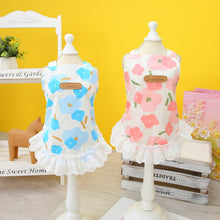 Load image into Gallery viewer, Bold Floral Sheer Lace Hem Dog Dress