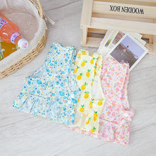 Load image into Gallery viewer, Paris Print Halter Harness Peplum Dog Dress