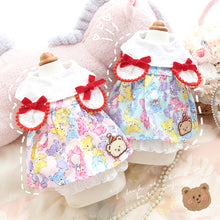 Load image into Gallery viewer, Rainbow Bear Print Eyelet Bow Dog Dress