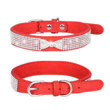 Load image into Gallery viewer, NEW Rhinestone Bow dog collar
