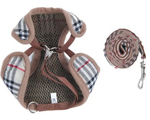 Load image into Gallery viewer, Classic Plaid Dog Harness with Lead