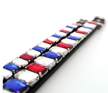 Load image into Gallery viewer, Triple Row Baguette Crystal Dog Collar