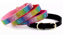 Load image into Gallery viewer, Rainbow Rhinestone Dog Collar
