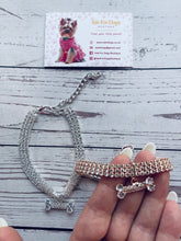 Load image into Gallery viewer, Crystal Bone pet necklace