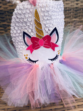 Load image into Gallery viewer, Unicorn Embroidered Rainbow Tutu Dog Dress