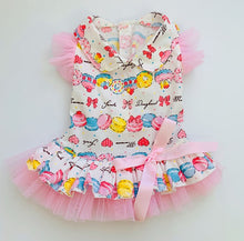 Load image into Gallery viewer, Novelty Print Tulle Flutter Dog Dress
