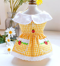 Load image into Gallery viewer, Ladybird Gingham Dog Dress