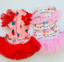 Load image into Gallery viewer, Novelty Print Tulle Flutter Dog Dress