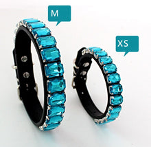 Load image into Gallery viewer, Triple Row Baguette Crystal Dog Collar