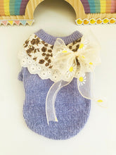 Load image into Gallery viewer, Daisy Bow Knit Dog Jumper