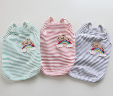 Load image into Gallery viewer, Rainbow Stripe Teddy Dog T-Shirt