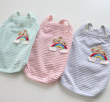 Load image into Gallery viewer, Rainbow Stripe Teddy Dog T-Shirt