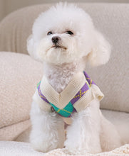 Load image into Gallery viewer, Diamond V neck dog jumper