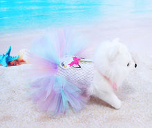 Load image into Gallery viewer, Unicorn Embroidered Rainbow Tutu Dog Dress