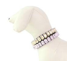 Load image into Gallery viewer, Triple Row Baguette Crystal Dog Collar