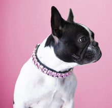 Load image into Gallery viewer, Triple Row Baguette Crystal Dog Collar