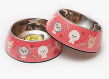 Load image into Gallery viewer, Picnic Dog Bowl Pink-Kawaii Character Dogs