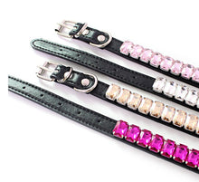 Load image into Gallery viewer, Triple Row Baguette Crystal Dog Collar