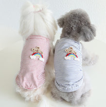 Load image into Gallery viewer, Rainbow Stripe Teddy Dog T-Shirt