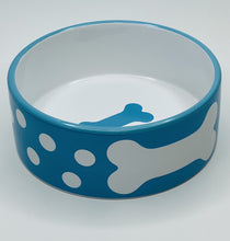 Load image into Gallery viewer, Polka Dot Pet Bowl Blue - Sml