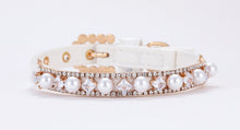 Load image into Gallery viewer, Pearl & Crystal Rhinestone Dog Collar