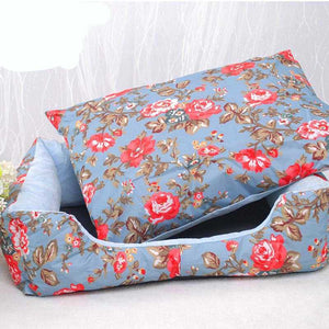 Flower dog bed