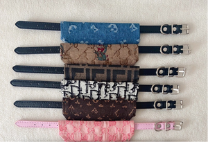 Designer inspored bandana dog collar